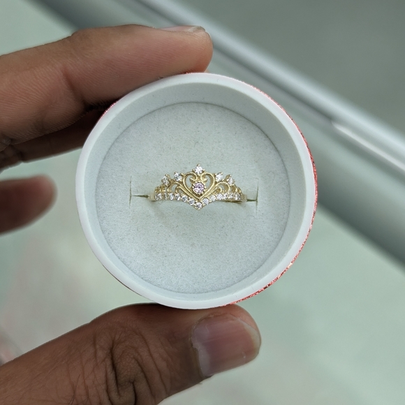 14kt Real Gold Crown Ring For Women